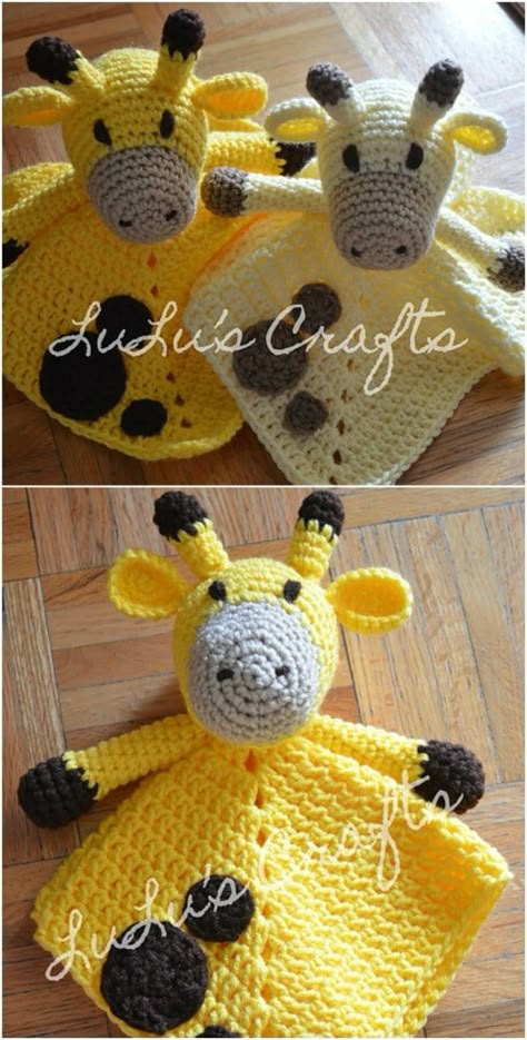 100 Free Crochet Patterns That Are Perfect For Beginners - Really easy patterns doable by anyone, curated and created by diyncrafts.com team! <3 #diy #crocheting #crochet #crafts #handmade #howto #patterns #freepatterns #projects #fashion Giraffe Lovey Crochet, Crochet Baby Lovey, Giraffe Haken, Crochet Dragonfly, Crochet Lovey Free Pattern, Giraffe Lovey, Giraffe Blanket, Chair Socks, Crochet Giraffe Pattern