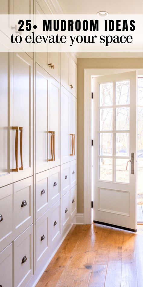 Mudroom Ideas Mudroom Cabinet Storage, One Wall Mudroom, Floor To Ceiling Entryway Storage, Drop Zone Built Ins, Small Closet Into Mudroom Entry Ways, Closet Into Mudroom Entry Ways, Pantry Mudroom Combo, Mudroom Ideas Entryway Garage, Tiny Mudroom Ideas Entryway