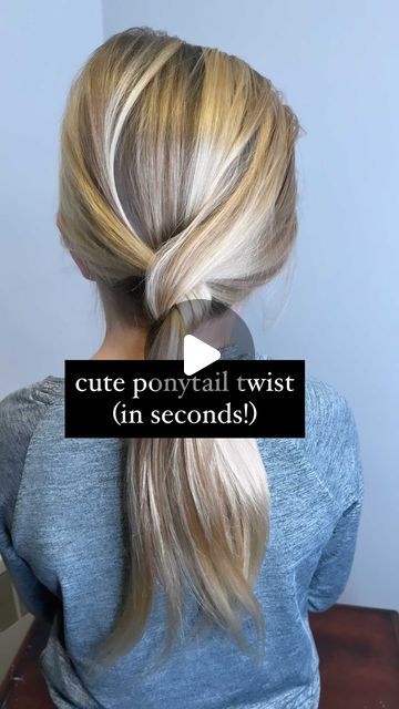 Ponytail Tricks, Simple Quick Hairstyles, Ponytail Braid Hairstyles, Twisted Ponytail, Ponytail Trick, Chilling At Home, Ponytail Braid, Simple Hairstyle, Cute Quick Hairstyles