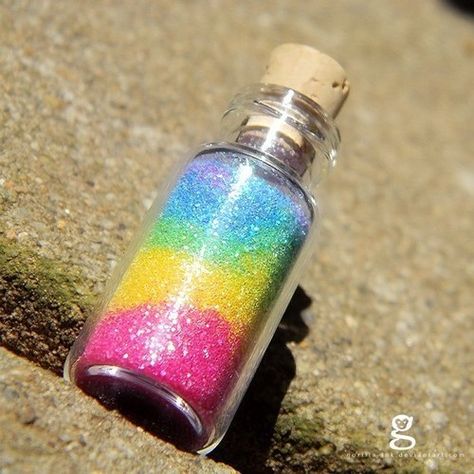 Bottle of colored sand summer colorful sand color bottle colour Sand Art Bottles, Lost Princess, Mini Glass Jars, Bubble Tea Boba, Glitter Bottle, Mini Glass Bottles, Rainbow Magic, Toy Cars For Kids, Colored Sand