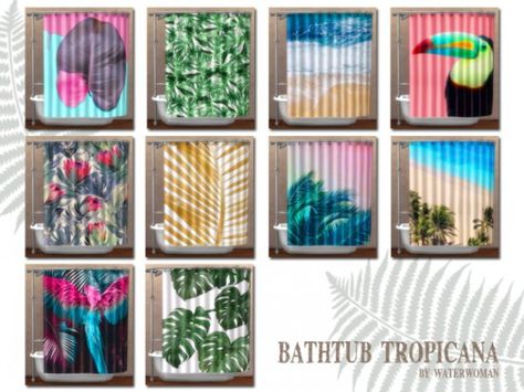 Akisima Sims Blog: Bathtube Tropicana Curtain Solutions, Curtain Inspiration, Sims 4 Downloads, Sims 4 Update, Sims 4 Cc Packs, Sims Hair, Free Fabric Swatches, Sims 4 Cas, Find Your Style