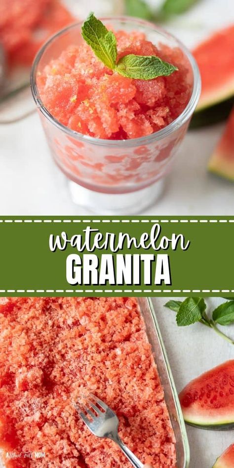 Watermelon Granita is the ultimate refreshing summer dessert! Made with just three ingredients and with minimal effort, this simple granita recipe is a creative and delicious way to use fresh summer watermelon! Boozy Watermelon, Ice Recipes, Watermelon Granita, Cyprus Food, Granita Recipes, Mom Recipes, Real Foods, Eating Better, Sweet Watermelon