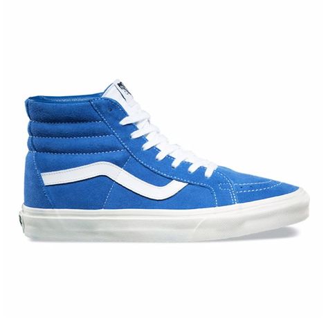 Want to know which brand of sneakers fashion editors always buy? We asked the Who What Wear team, and this is what they said. Vans Sk8 Hi Reissue, Sports Chic Outfit, Vans Skateboard, Mens Cap, Mens High Top Shoes, Cap Toe Shoes, Sport Chic Style, Men's High Top Sneakers, Blue Vans