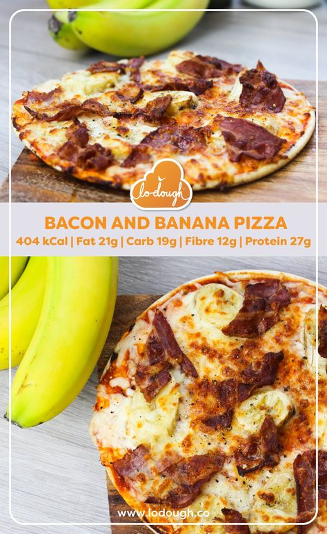 Bacon and Banana Pizza #bacon #banana #pizza #foodporn #lowcalorie #lowcarb #weirdpizza Wood Fired Oven Recipes, Restaurant Recipes Famous, Light Lunches, Breaded Chicken Recipes, Cheesecake Factory Recipes, Bacon Pizza, Pizza Base, Pizza Design, Dough Recipes