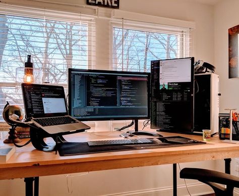 Software Engineer Workspace, Software Engineer Room Design, Software Developer Workspace, Software Engineer Home Office Ideas, Engineering Desk Setup, Home Office Engineer, Software Engineer Setup, Software Developer Desk Setup, Home Office Software Engineer