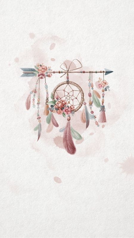 #wallpaper Pink Dreamcatcher, Sweet Illustration, Dreamcatcher Wallpaper, Pretty Phone Wallpaper, Art Landscapes, Dulhan Mehndi Designs, Coloring Tutorial, Wallpaper Vintage, Cute Wallpaper For Phone