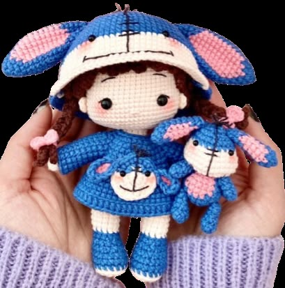 Amigurumi Eeyore Doll Free Crochet Pattern - Amigurumi Eeyore, Crochet Hook Handles, Doll Free Crochet Pattern, Mini Amigurumi, Doll Patterns Free, Crochet Animals Free Patterns, Free Amigurumi Patterns, Yarn Tail, Pink Yarn