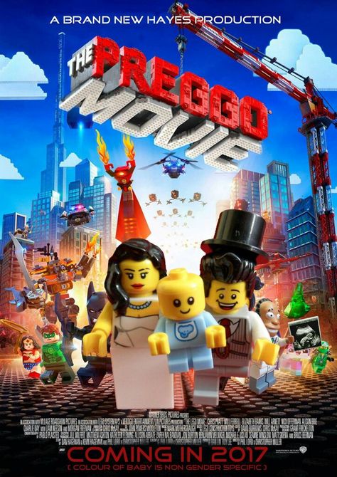 This is is how my wife and I chose to announce our pregnancy. Some Lego, a poster and Photoshop. Lego Baby Announcement, Lego Pregnancy Announcement, Telling Family Your Pregnant, Pregnancy Announcement For Baby 2, Lego Movie Poster, Lego Baby, Baby Announcement Ideas, Pregnancy Announcement Ideas, Lego Party