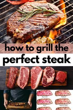 Steak On Gas Grill, Grilling The Perfect Steak, The Perfect Steak, Bbq Steak, Cooking The Perfect Steak, Grilled Meat Recipes, Grilled Steak Recipes, Perfect Steak, Brick Oven