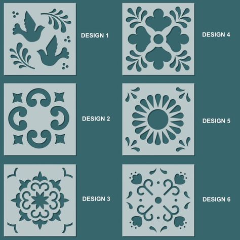 Mexican Stencil Patterns, Mexican Tile Stencil, Talavera Stencil Pattern, Mexican Tiles Pattern, Mexican Designs Pattern, Mexican Pottery Designs Patterns, Talavera Design Pattern, Talavera Stencil, Mexican Stencil