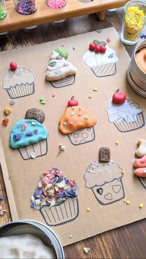 Cupcake Playdough, Anna Craft, Baby Learning Activities, The Crafts, Recycled Cardboard, Toddler Play, Toddler Art, Amazon Store, Easter Hair