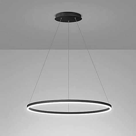 Circle Lamp Ceiling, Hanging Lights In Office, Circle Ceiling Light, Simple Chandelier For Living Room, Hanging Pendant Lights Living Room, Chandelier For Office, Hanging Lights Living Room, Circular Pendant Light, Circle Pendant Light