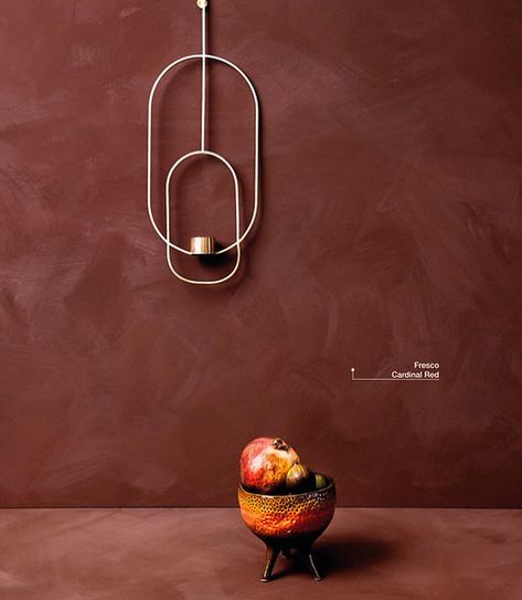 Gloss On Matte Wall, Purple Lime Wash Walls, Red Limewash, Red Limewash Wall, Rust Limewash Wall, Orange Lime Wash Wall, Red Lime Wash Wall, Burgundy Limewash, Color Atelier Lime Paint