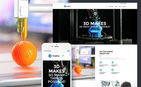 Make Almost Anything with these 3D Printing Business WordPress Themes! - 3D Printing Services (theme for your WordPress site) Item Picture 3d Printing Website, Clean Typography, 3d Printing Business, Services Website, 3d Printing Projects, 3d Printing Service, Wordpress Design, Website Creation, Wordpress Theme Design