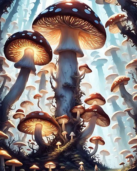 Magical mushroom world from Hidden underground world. 🍄🍄🍄 #ai #aiart #digitalart #aiartist #mashroom🍄 #hiddnworld #mistery #anotherworld #underground Whimsy Wallpaper, Trippy Stuff, Mushroom World, Wonderful Wallpapers, Boho Mushroom, Mushroom Illustration, Mushroom Painting, Art Houses, Wallpaper Boho