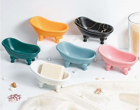 Clay Bathtub, Clay Gifts, Orange Soap, Small Bathtub, Bath Accessories Set, Small Bath, Soap Tray, Colorful Ceramics, Small Planter