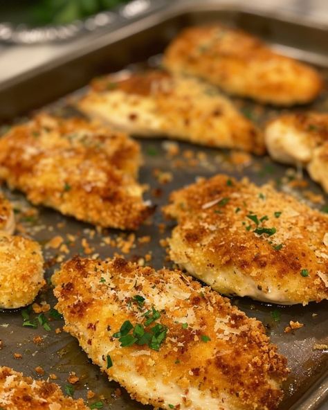 Learned this dish from my Italian grandma. It's divine and quick to put together! Chicken Milanese, Chicken Breast Recipes Baked, Chicken Entrees, Chicken Main Dishes, Chicken Recipes Casserole, Chicken Dishes Recipes, Baked Chicken Recipes, Poultry Recipes, Italian Dishes