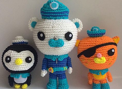 Octonauts Crochet, Character Crochet, Captain Barnacles, Crochet Stuffies, The Octonauts, Animal Crochet, Busy Bees, Pattern Store, Crochet Free