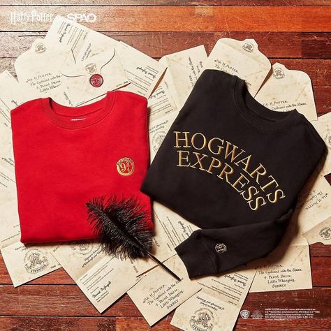 Potterheads Are Losing It Over This New Harry Potter Collection From Korea Harry Potter Clothing, Korean Clothing Brands, Harry Potter Sweater, Harry Potter Hoodie, Harry Potter Font, Hipster Boy, Harry Potter Merch, Korean Brand