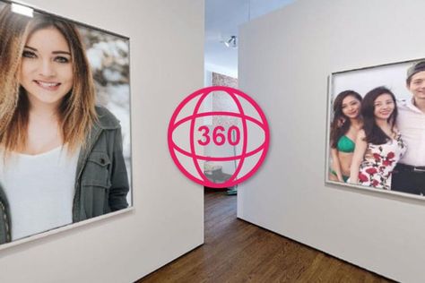 Create 360 degree images online , your photos are hanging on the wall, and you can look around you by using mouse controls, even if you post them on facebook. 360 Image, Room 360, 360 Pictures, Creative Photo Frames, 360 Photo, Happy Music, Happy Music Video, Photo Slideshow, Gallery Room