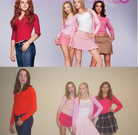 Mean Girls Halloween costume Halloween Costume Ideas 3 Person, Halloween Costumes For 3 Or 4 People, Karen Mean Girls Halloween Costume, Mean Girls Halloween Costume Group Of 4, Four People Group Costumes, Mean Girls Cosplay, Group Of Four Halloween Costumes Friends, Mean Girls Trio Costume, Halloween Costume For Group Of 4