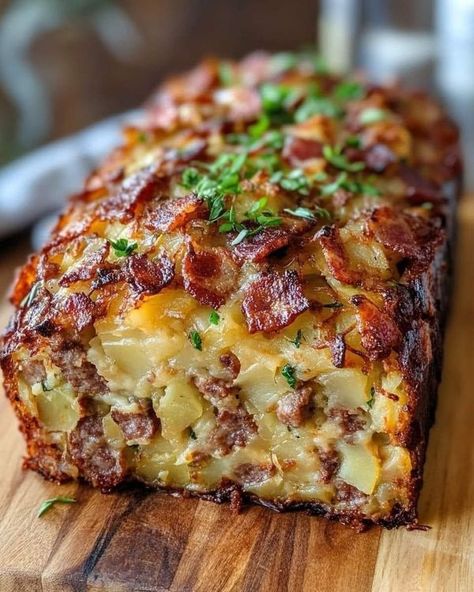 James Martin Recipes | Bacon and Sausage-Stuffed Potato Loaf | Facebook Potato Loaf, Easy Bacon Recipes, Bacon And Sausage, James Martin Recipes, Bacon Meatloaf, Sausage Ingredients, Sausage Potato, Stuffed Potato, Gordon Ramsay Recipe