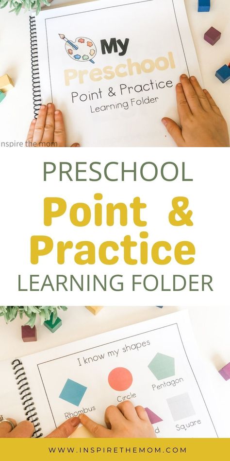 Learn letters, shapes, numbers, calendar, sounds, science and more with this printable preschool point and practice learning folder! #point and practice #preschool learning folder #preschool activities #preschool binder #preschool morning work #preschool at home #homeschool preschool #preschool #homeschool #preschool curriculum #preschool resource Preschool Morning Work, Morning Work Preschool, Preschool Binder, Learning Folder, Preschool Calendar, Curriculum Preschool, Pre K Worksheets, Learn Letters, Preschool Workbooks