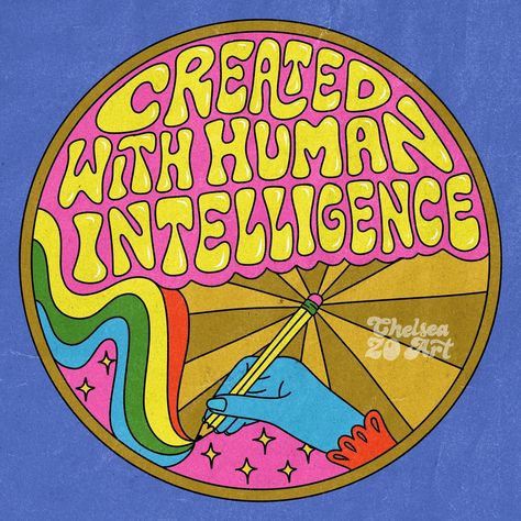 Created with human intelligence. Ask me how many times I had to look up the spelling of “intelligence.” 😅 #hibadge2024 @bethspencerart Illustration | vintage | groovy | 70s | digital Art | creativity | freelance artist | illustrator | hand drawn | hippie | #womenofillustration #womenoftype Hippie Illustration, Human Intelligence, Groovy 70s, Art Creativity, Illustration Vintage, Freelance Artist, Abstract Prints, Ask Me, Looking Up