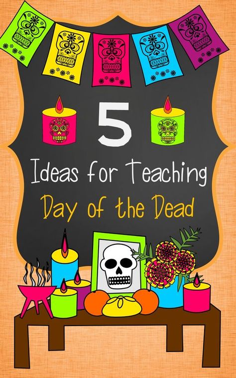 Dia De Los Muertos Party Ideas, Dia De Los Muertos Decorations Ideas, Day Of The Dead Party, Spanish Holidays, Den Mrtvých, Learn Spanish Online, Spanish Lesson Plans, Day Of Dead, High School Spanish