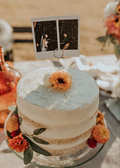 Photography by Sarah Olivia Sisson @saraholiviaphoto Polaroid Cake Topper, Polaroid Cake, 2 Tier Wedding Cakes, Polaroid Wedding, Wedding 2025, Photoshoot Inspo, Tiered Wedding Cake, Wedding Plans, Our Wedding Day