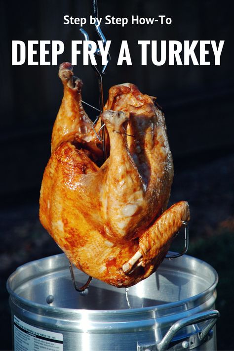 Easy step-by-step instructions on How to Deep Fry a Turkey Without Burning Down Your Garage via @jeanabeena #thanksgiving #dinner #recipe Deep Fried Turkey Recipes, Roasted Turkey Legs, Fried Turkey Recipes, Butterball Turkey, Deep Fried Turkey, Turkey Fryer, Fried Turkey, Whole Turkey, Best Turkey