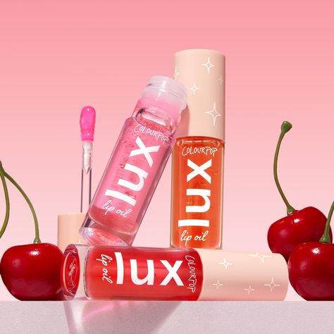 Our Lux Lip Oils give a sheer kiss of colour and the most hydrating shine, you'll have the softest pout without feeling sticky or greasy! 🍒💦 Looking for that glazed lips effect? 👀✨ Line your cupid's bow and the center of your lower lips with our Lippie Pencil before topping it off with our Lux Lip Oil! Purchase Lux Lip Oils for only $5 each now on colourpop.com during our National Lipstick Day sale! 💄🛒 #lipoil #lipgloss #nationallipstickday #sale Lip Oil Photoshoot, Lip Oil Product Photography, Lip Oil Photography, Glazed Lips, Colourpop Lip, National Lipstick Day, Cupid's Bow, Lip Oils, Business Branding Inspiration