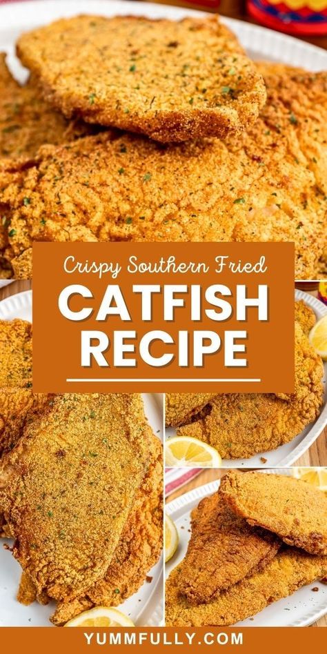 Take your taste to the next level with The Southern cuisine game with our Southern Fried Catfish Recipe, featuring perfectly seasoned catfish fillets fried to a golden, crunchy perfection. Don’t miss out on more mouthwatering recipes – click here to explore and add a delectable array of dishes to your kitchen. Fried Catfish Nuggets Recipe, Frying Catfish, Alligator Recipes, How To Cook Catfish, Fried Catfish Recipe, Catfish Dinner, Catfish Fillets, Fried Catfish Recipes, Louisiana Fish Fry