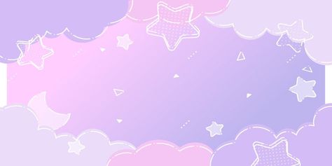 Kawaii Background Purple, Twitch Background Aesthetic, Cute Kawaii Wallpapers For Laptop, Ipad Background Aesthetic Purple, Kawaii Laptop Background, Little Spaces Aesthetic Banner, Pastel Pc Wallpaper, Pink Aesthetic Youtube Banner, Cute Purple Banner