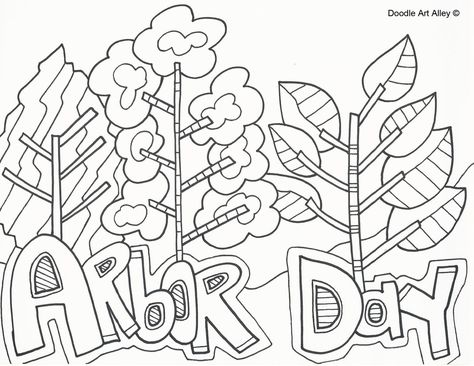 Earth Coloring Pages, Earth Day Coloring Pages, Coloring Pictures For Kids, Kids Printable Coloring Pages, Holiday Art Projects, Arbor Day, Abstract Coloring Pages, Tree Coloring Page, Coloring Pages For Boys