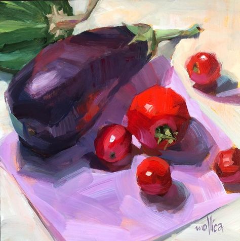 Patti Mollica | Summer's Bounty Patti Mollica, Christmas Reflections, Canvas Painting Ideas For Beginners, Painting Ideas For Beginners, Oil Painting Inspiration, Block Painting, Canvas For Beginners, Canvas Painting Ideas, Still Life Oil Painting