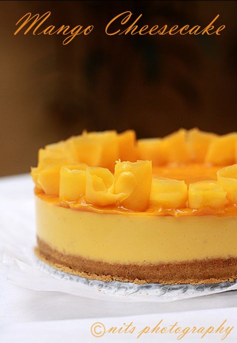 Mango Dessert Recipes, Mango Dessert, Mango Cheesecake, Mango Cake, Good Recipes, Eggless Recipes, Eggless Baking, Dessert Aux Fruits, Gateaux Cake