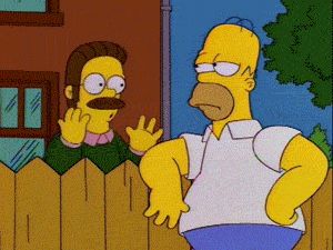 The Simpsons Guy, True Gif, Ned Flanders, Slang Phrases, Humor Mexicano, Buying Your First Home, Mexican American, Homer Simpson, The Simpsons