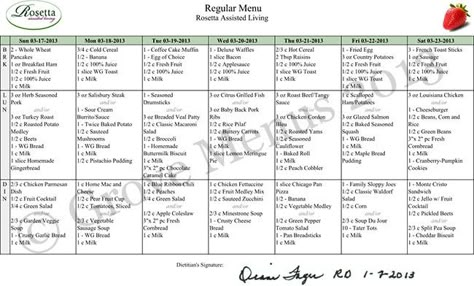 Facility | Medium | Online Menus | Retirement and Nursing Home Menus from Grove Menus Nursing Home Menu Ideas, Icy Recipes, Senior Meals, Postcard Template Free, Age Matters, Geriatric Care, Wall Boards, Monthly Menu, Recipe Book Templates