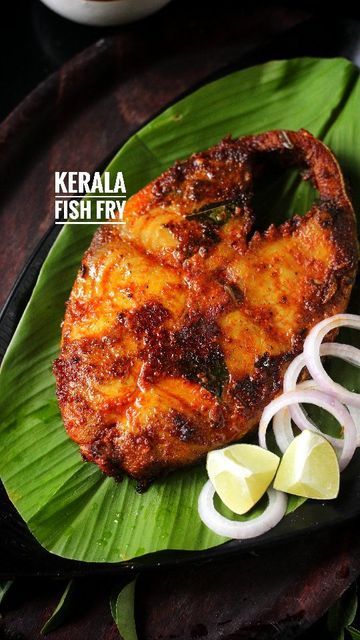 Indu Mathew on Instagram: "Kerala Fish Fry Recipe: ⬇️ . 400 grams fish* For marinade ----------------------- 2½ tablespoons Kashmiri chili powder ¼ teaspoon turmeric powder 1 teaspoon pepper powder 1 teaspoon ginger 4 shallots 1 generous tablespoon sliced garlic 1 teaspoon chopped ginger 1 sprig curry leaves Salt 2 teaspoons lime juice To fry ------------------------ Coconut oil, to shallow fry A few curry leaves. . Grind together all the ingredients for the marinade. . Apply all over fish and Kerala Fish Fry, Kerala Fish Curry, Fish Fry Recipe, Food Shoot, Goan Recipes, Fried Fish Recipes, Kerala Food, Vegetarian Snacks Recipes, Fish Fry