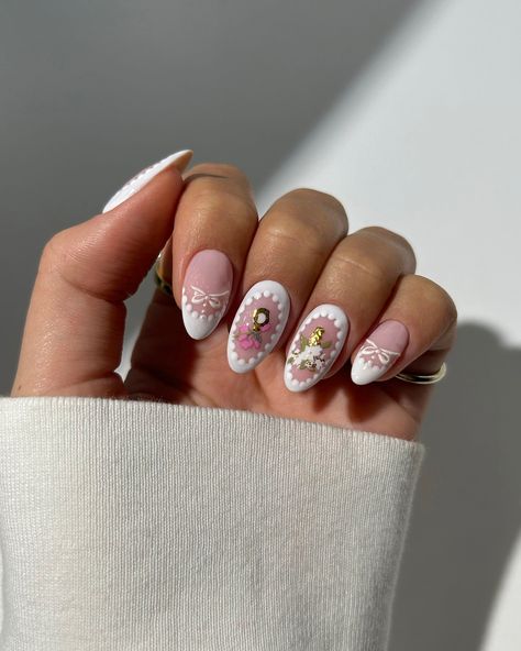 dainty white floral nails 💐🤍✨ a design that looks complicated but was made easy using @melodysusie_official stickers 💘 rings from @luvaj 🫶 #nails #nailart #naildesign #prettynails #summernails #whitenails #nailinspo #nailinspiration White Floral Nails, Uñas Ideas, Floral Nails, Nails Nailart, White Nails, Nails Inspiration, Pretty Nails, Nail Inspo, Summer Nails