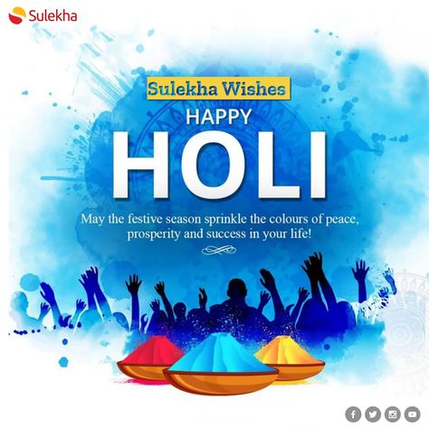 Throw out the colours in the air and rekindle our love with some passionate hues. Happy Holi to everyone, from Sulekha! Holi Poster, Happy Holi Wishes, Holi Images, Holi Wishes, Holi Celebration, Holi Festival, Color Festival, Happy Holi, Indian Festivals