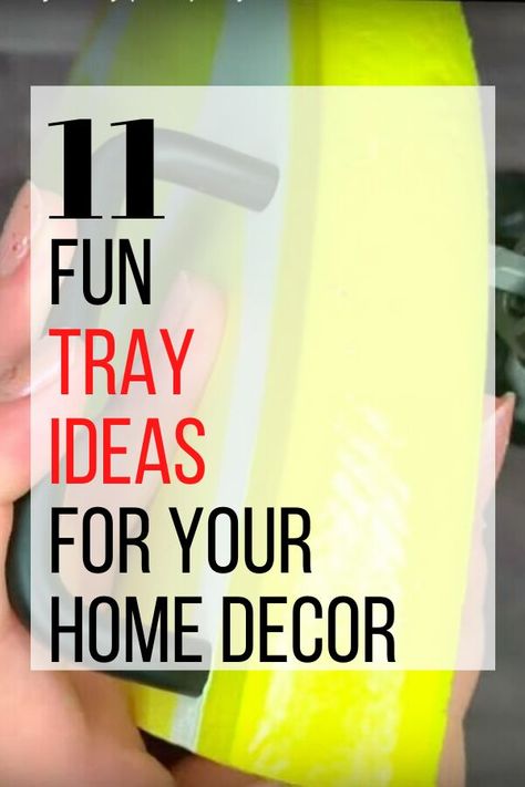 If you're on a budget check out these creative tray makeovers that are quick and simple to make. Decorating on a budget is easy if you love to DIY so check out these decoupage, wood and other awesome trays for your home decor. #diy #servingtray #decorcrafts Serving Tray Decor Ideas, Thrifting Crafts, Diy Decorative Tray, Serving Tray Ideas, Candle Headboard, Tray Decor Ideas, Small Wooden Tray, Diy Serving Tray, Decoupage Wood