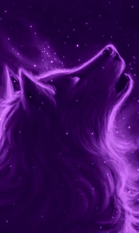 Purple Background, Wolves, I Love, Moon, Purple