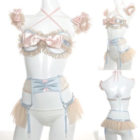 Moeflavor Lingerie, Kawaii Lingerie, Cute Lingerie, Lingerie Outfits, Pretty Lingerie, Kawaii Clothes, Character Outfits, Mode Inspiration, Lingerie Set