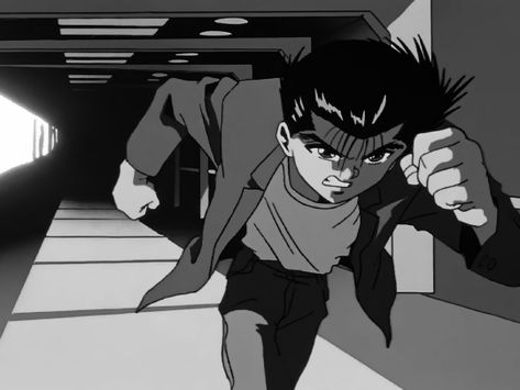 90s Banner Gif, Anime Running Aesthetic, 90s Anime Gif, Comic Poses, Running Gif, Aesthetic Gifs, Yoshihiro Togashi, Anime Gifs, Banner Gif