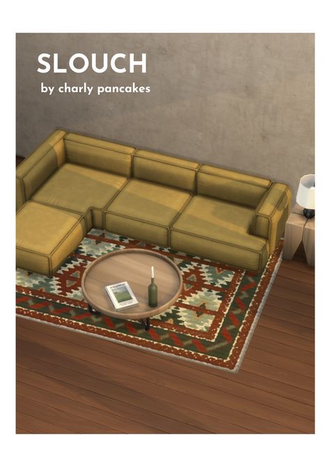 slouch - stuff pack: overview | Charly Pancakes on Patreon Sims4cc Build, Simstrouble Cc, Sims 4 Cc Sofa, Cc Packs, Cc Furniture, The Sims 4 Packs, Sims 4 Mm Cc, Sims 4 Game Mods, Sims 4 Cc Folder