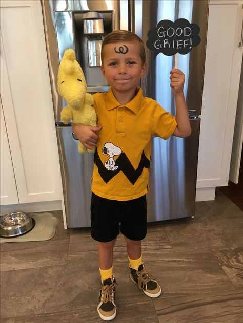 Charlie Brown Halloween costume Peanut Character Costumes, Peanuts Halloween Costume Diy, Charlie Brown Diy Costume, Charlie Brown Characters Costumes, Peanuts Costumes Family, Peanuts Family Costume, Charlie Brown Kids Costume, Diy Charlie Brown Costume, Charlie Brown Costume Group