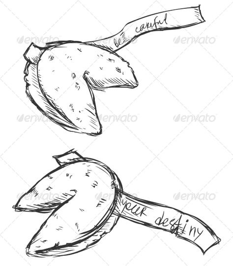 Fortune Cookie Tattoo, Fortune Drawing, Fortune Cookie Art, Spring Dinner, Fortune Cookies, Arts Ed, Fortune Cookie, Cookie Art, File Types