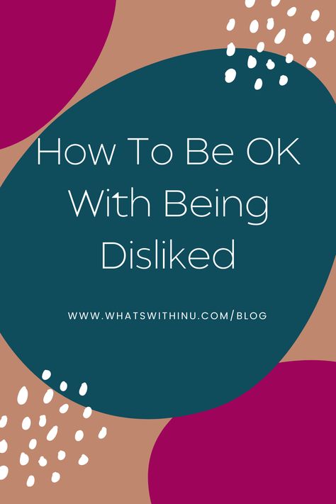 As human beings we have a need to belong, to feel accepted, to be loved/liked, and to be a part of a tribe. So, when someone in our world doesn't like us or we perceive that they don't, it can do some of the following things… - Make us question ourselves. - Create tension and discomfort. - Cause us to try and be someone we aren't in order to be liked. ​But here's the deal, we can get to a place where we're OK with being disliked by someone else. Click the image to find out how. Being Disliked, Shifting Tips, Mindset Is Everything, Happy Things, One Day At A Time, To Be Loved, Female Entrepreneurs, Things To Remember, The Deal